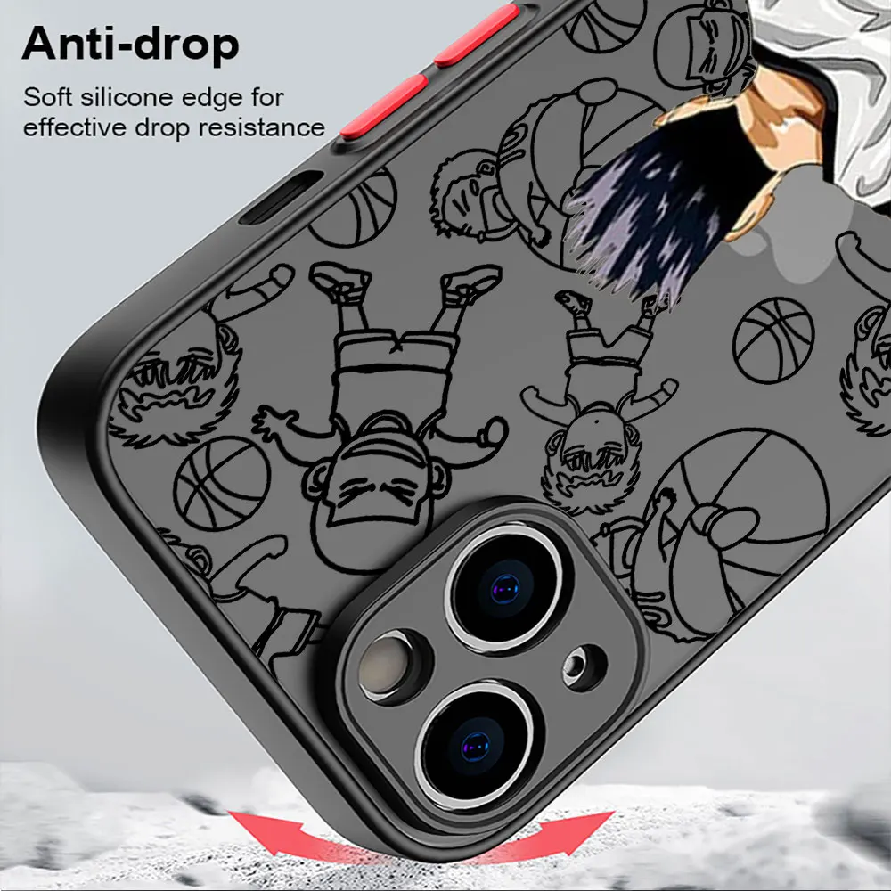 Funda mate dura de lujo Slam Dunk para Samsung Galaxy S23 S22 Ultra S21 S20 FE S9 S10 Plus A34 A54 A13 A23 A33 A53 A32 A52 - imagen 4