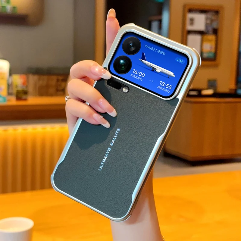 Para Xiaomi 17 Pro Max, 17 Pro funda magnética ELVEV alta calidad moda PU cuero duro PC cubierta de teléfono con succión - imagen 4