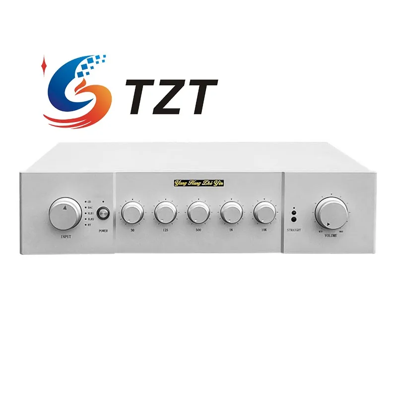 TZT plateado/negro actualizado 5th X1 HiFi Clase A preamplificador totalmente equilibrado sintonización de 5 bandas amplificador de potencia de Audio Bluetooth5.2