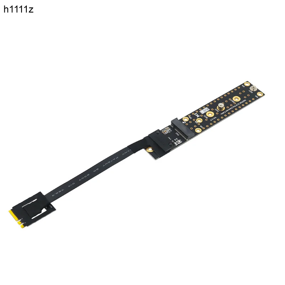 NGFF M.2 Key A/E macho a M.2 NVME Key M hembra adaptador de placa convertidora Riser con soporte de Cable 2230 2242 2260 2280 M.2 NVME SSD