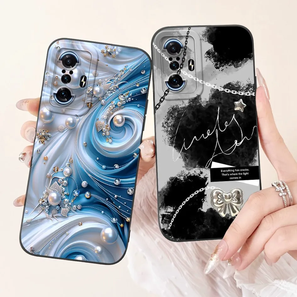 Para Xiaomi Poco F3 F 3 GT funda moda flor espacio dibujos animados suave silicona lente cubierta protectora para Xiaomi Poco F4 F 4 GT parachoques - imagen 3