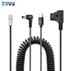 Cable alimentación D-Tap macho a Blackmagic Pocket Cinema en espiral