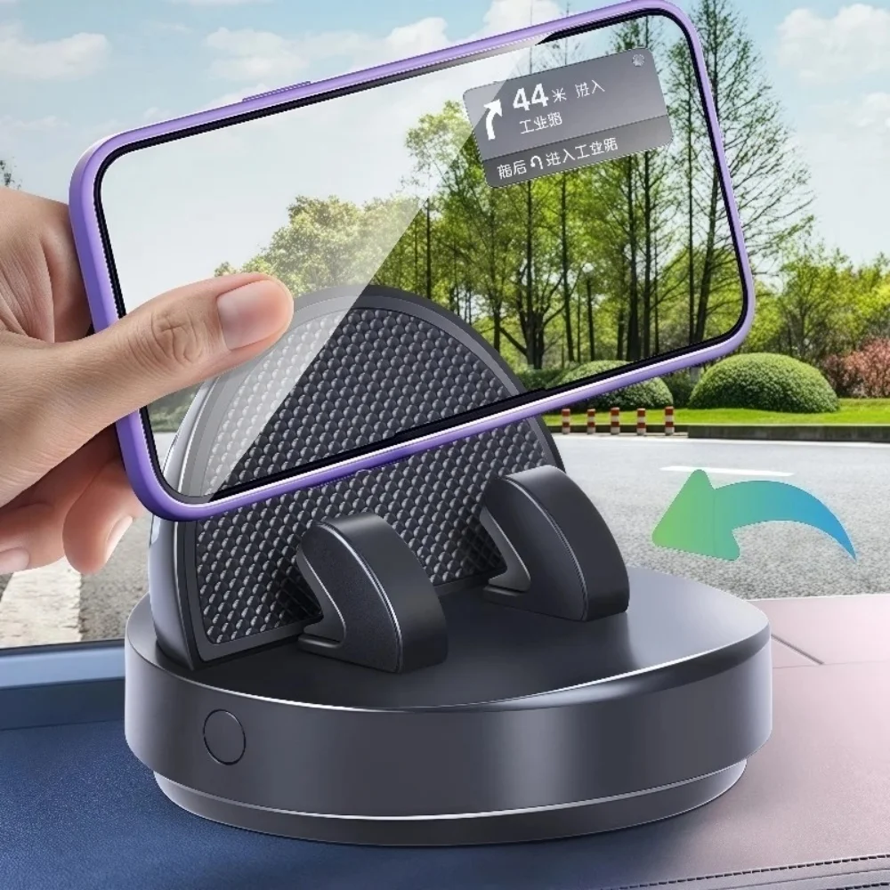 Soporte para teléfono para salpicadero de coche 360 °   Soporte de navegación GPS automático ajustable con rotación, soporte fijo con ventosa antideslizante, soporte para teléfono inteligente - imagen 3