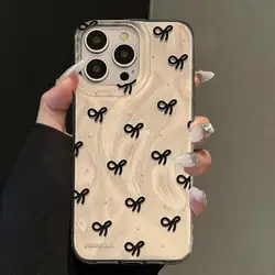 Funda de mariposa con lazo coreano Ins para Infinix Note 40 Hot 30i 40 Pro 40i 30 Play Smart 8 7 Tecno Spark 10 Pro 10C 20 20C Camon 30 5G