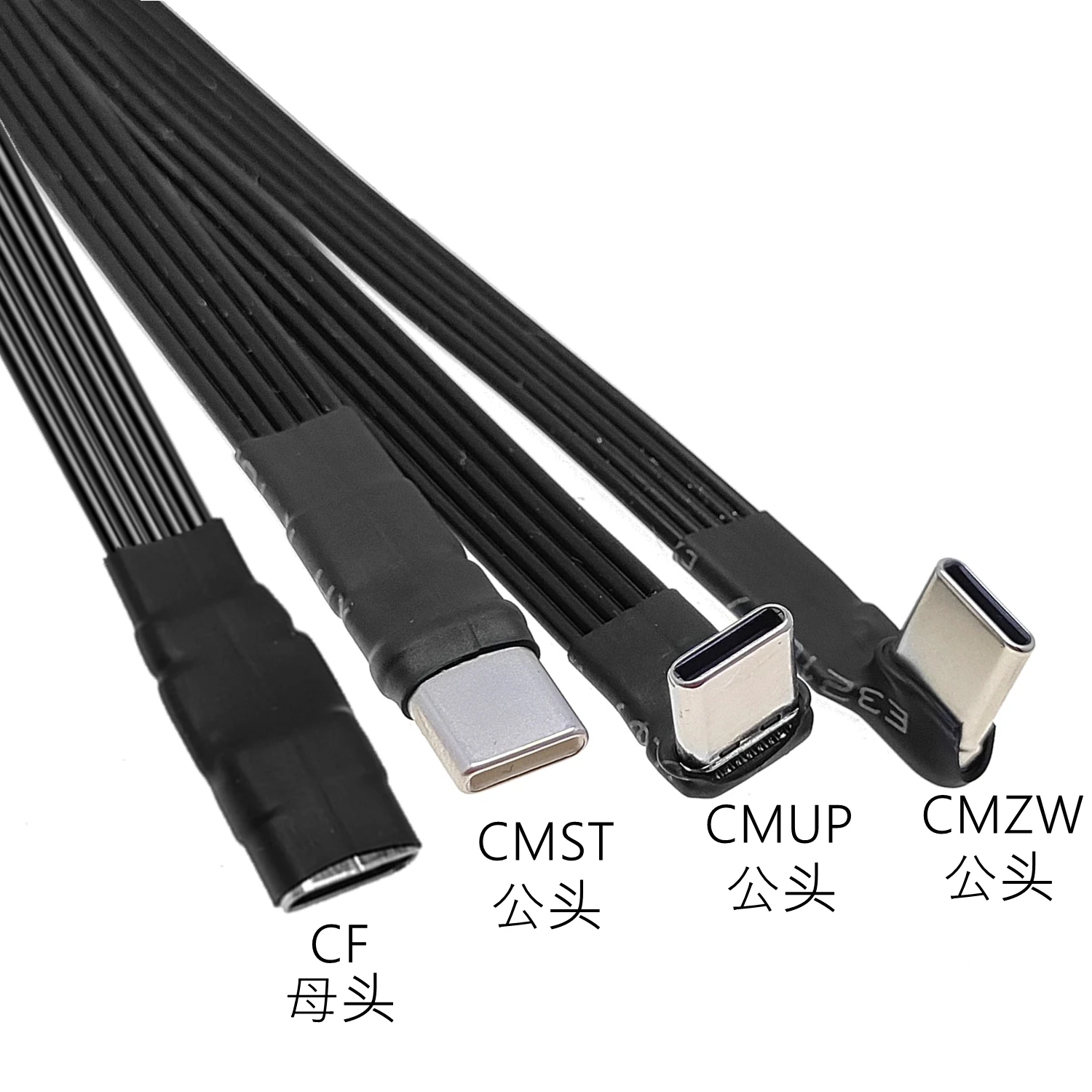 Cable adaptador de 30cm tipo C a USB-C, cable flexible PD, USB C, plano, de silicona