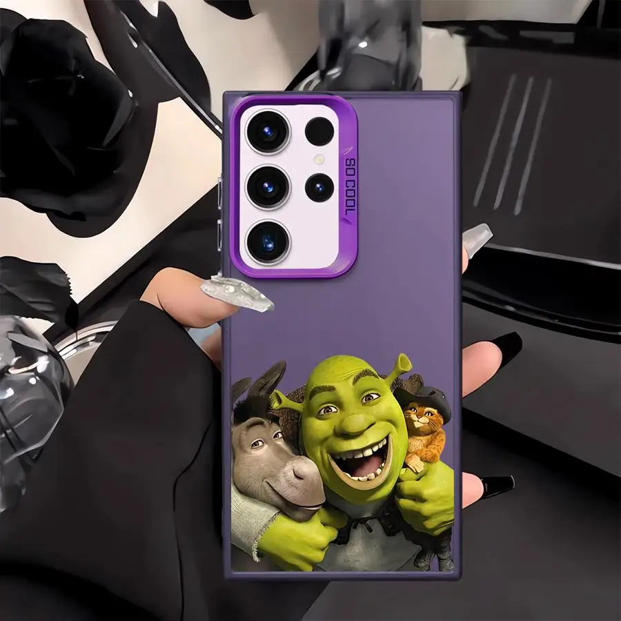 Funda trasera de teléfono con dibujos animados divertidos m-filmes s-shreks para Samsung Galaxy S24 FE S21 S23 S23 S20 Plus S22 S25 Note 20 Ultra - imagen 5