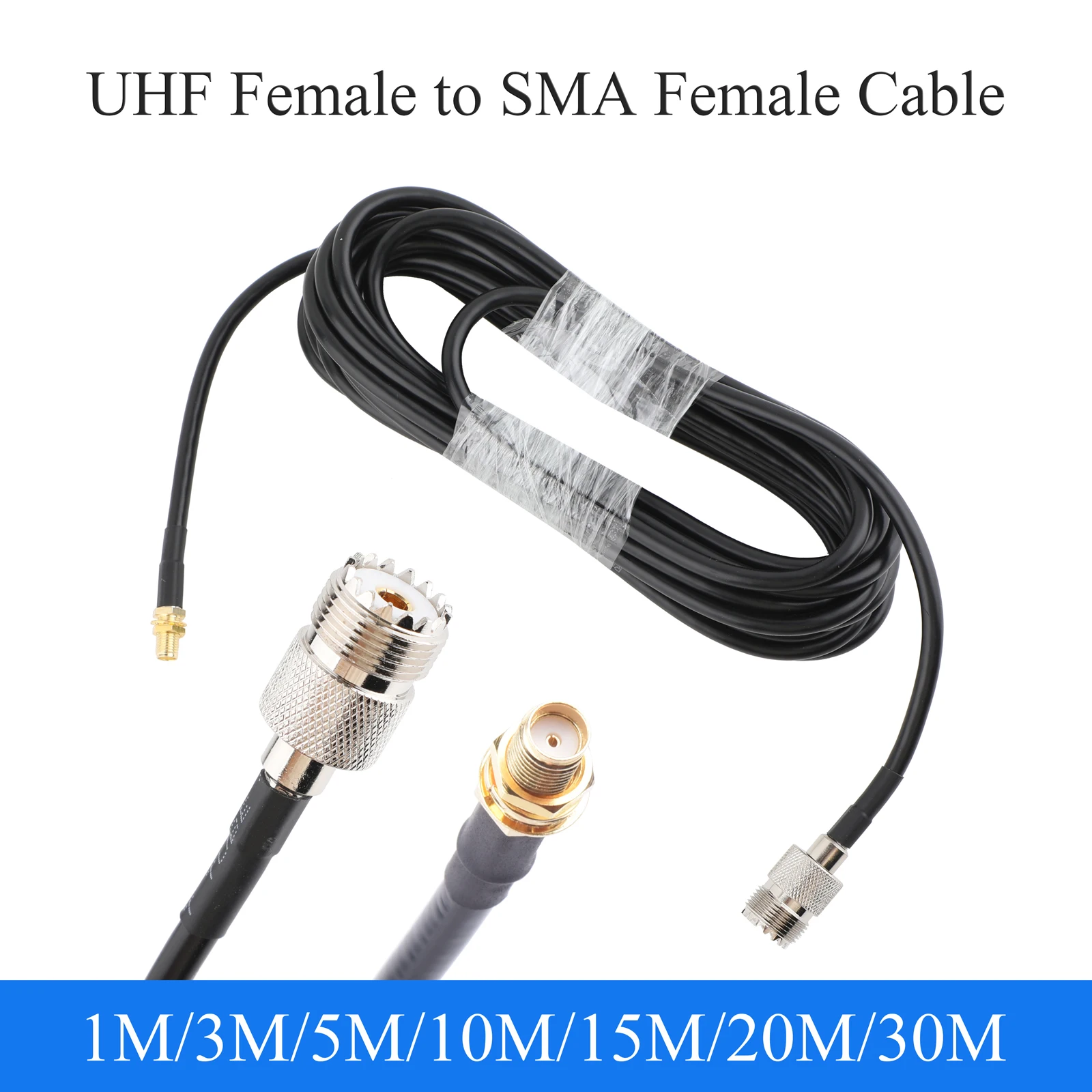 Cable Coaxial RF RG58/50-3 de 1-30 m, Cable de extensión SMA hembra a UHF hembra para antena 4G LTE - imagen 2