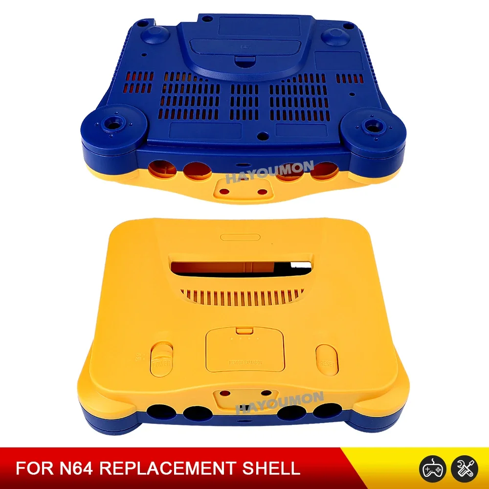 Nueva carcasa de repuesto azul hielo, carcasa translúcida Compatible con consola de videojuegos Retro N64, caja transparente de 12 colores - imagen 4
