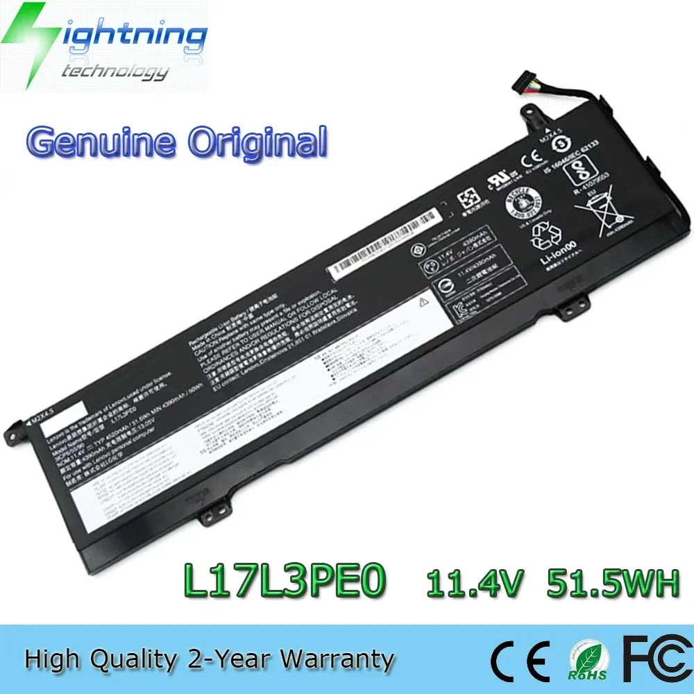Nueva batería Original para ordenador portátil L17L3PE0 11,4 V 51,5 Wh para Lenovo Yoga 730-15IKB 730-15IWL 730-15 L17C3PE0, etc.
