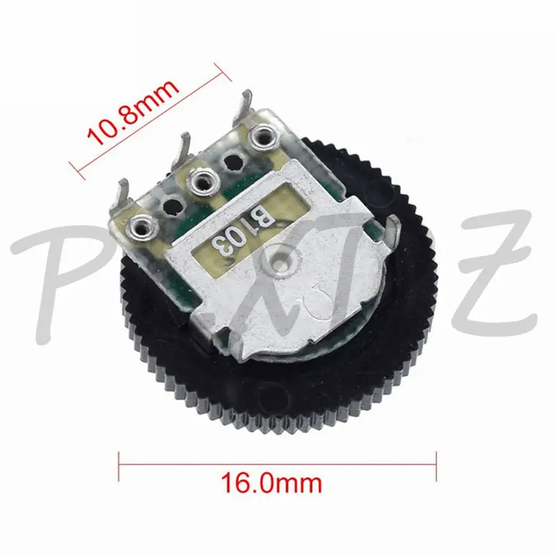 50 Uds potenciómetro de dial de engranaje único 1K 5K 10K 20K 50K 100K Ohm disco de interruptor de volumen B102 B502 B103 B203 B503 B104 Radio MP3/MP4
