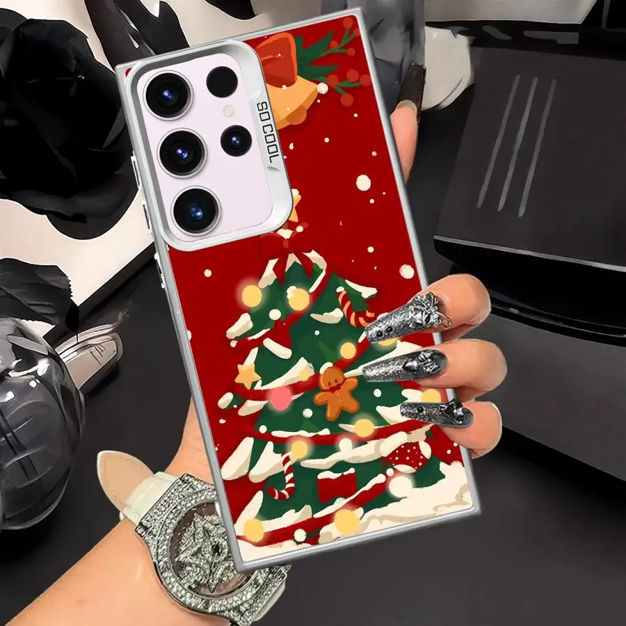 Funda trasera para teléfono con diseño de árbol de Navidad, muñeco de nieve y alce, para Samsung Galaxy S25 Note 20 Ultra S22 S20 Plus S23 S21 S24 FE S23 - imagen 3