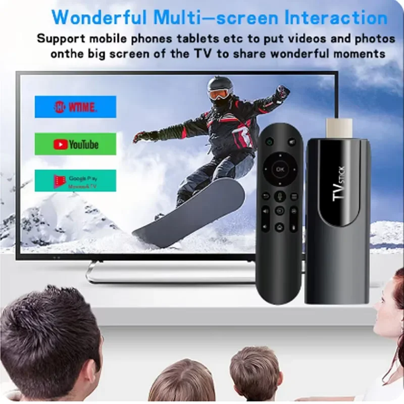 MX10 Mini TV Stick H618 Quadcore Android 13 ATV 4K HD 2G 16G TV Box 2,4G 5G Wifi Dual reproductor multimedia inteligente receptor de TV para Youtube - imagen 4