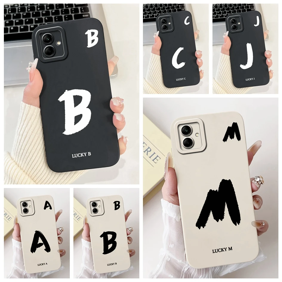 Para Samsung Galaxy A05 funda SM-A055F letras de la suerte silicona suave a prueba de golpes TPU funda de teléfono para Samsung A05s SM-A057F M05 parachoques - imagen 2