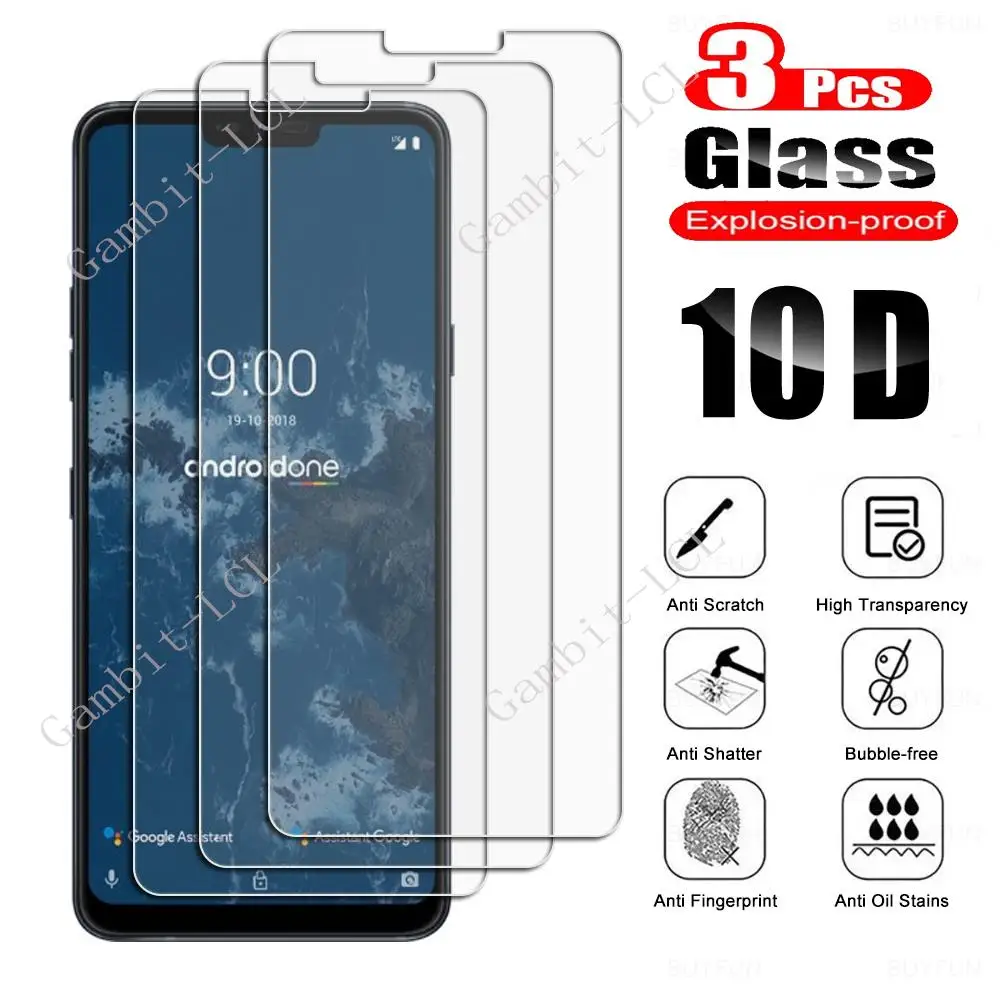 3 uds para LG Stylo 5 V50 V40 V50S ThinQ G7 Fit One K10 (2018) K11 Q7 Plus Q8 G6 Q6 película protectora de pantalla de vidrio templado