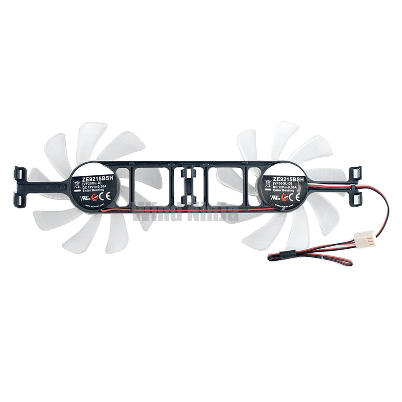 ZE9215BSH VF30GL-D VF3000 85mm ventilador de refrigeración LED verde 0.30A DC12V 3 pines para tarjetas gráficas HD Radeon 5800 Series - imagen 2