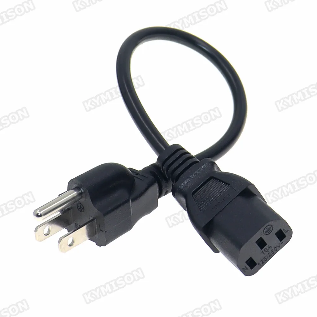 Cable alimentación CA NEMA a IEC C13 para PC, extensión estándar - imagen 3