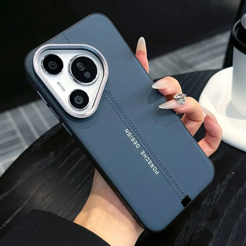 Para Huawei Pura 70 Pro funda de lujo de cuero PU funda protectora trasera para Huawei Pura 70 Ultra P70Pro carcasa completa