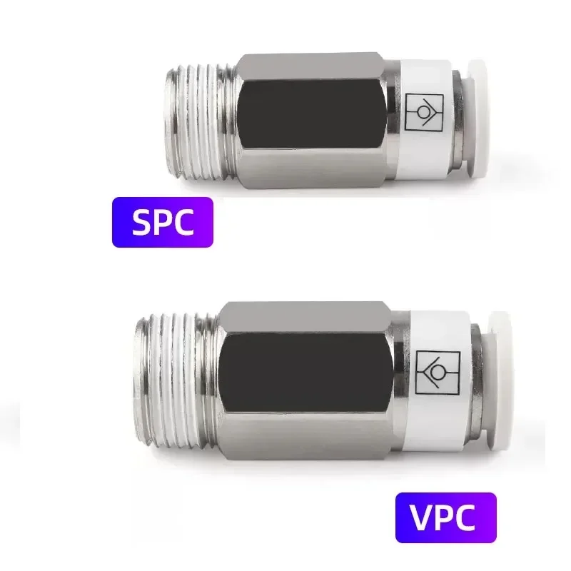 Válvula de retención neumática AKH, válvula de escape unidireccional, SPC8-02 directo, VPC8-01, evita el reflujo de aire, rosca BSPT 1/8 1/4 3/8 - imagen 4