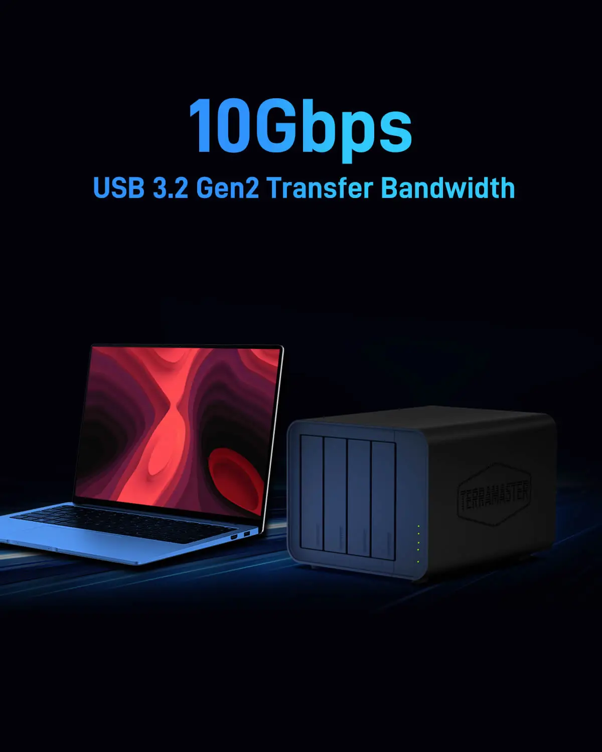 TerraMaster D8 NAS Híbrido 8 Bahías USB-C 3.2 Gen 2 - imagen 2