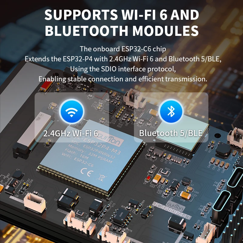 Placa de desarrollo todo en uno ESP32P4/C6: pantalla táctil, cámara y carcasa IPS 480 × 800 de 4,3 pulgadas - imagen 3