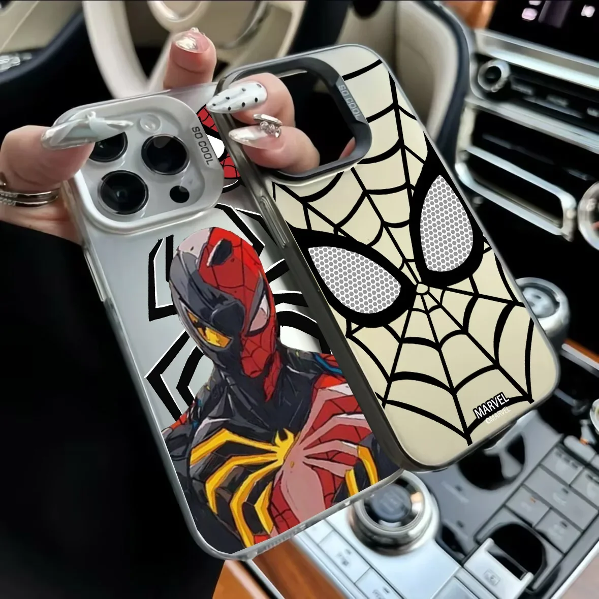 Funda de red negra de Marvel Spider Man para Realme 14 12 11 Pro Plus C75 C53 C55 C35 C15 C12 C21Y C63 5 5I 6I capa mate IMD Ant - imagen 5