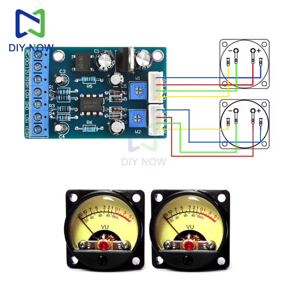 AMPLIFICADOR DE placa controladora AC/DC 12-15V VU, amplificador de tubo preetapa, módulo controlador de medidor de nivel db adecuado para TA7318P - imagen 5