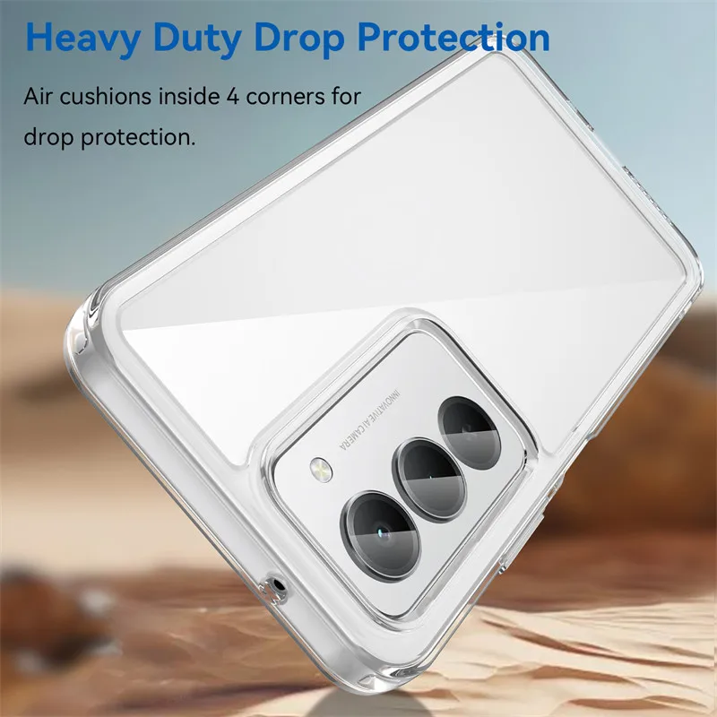 Para Xiaomi Redmi 15 Funda Redmi 15 Funda TPU borde acrílico plano posterior duradero Fundas protectoras para teléfono en Redmi 15 Funda