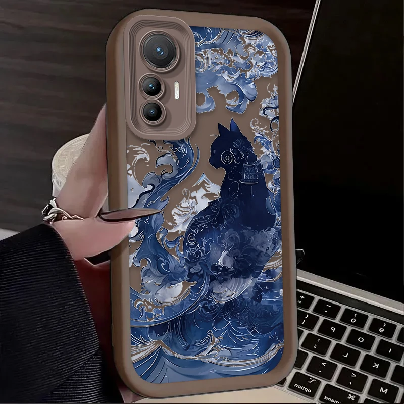 Funda blanda para Xiaomi Poco C65 X7 X6 F6 F5 X5 X3 NFC F3 M6 Pro 4G Mi 13 12 11 Lite 5G 14 13T 12T 11T 14T Pro Art Splash-ink Cat - imagen 5