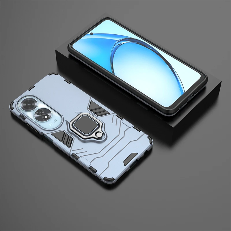 Funda de silicona para OPPO A60, carcasa protectora a prueba de golpes con soporte de anillo para dedo - imagen 5