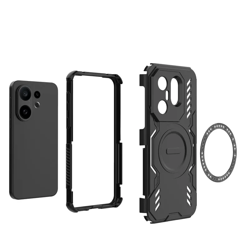 Para ViVo X200 FE funda ViVo X200 FE S30 Pro Mini cubierta disipación de calor fundas de teléfono de carga inalámbrica magnética ViVo S30 Pro Mini - imagen 4