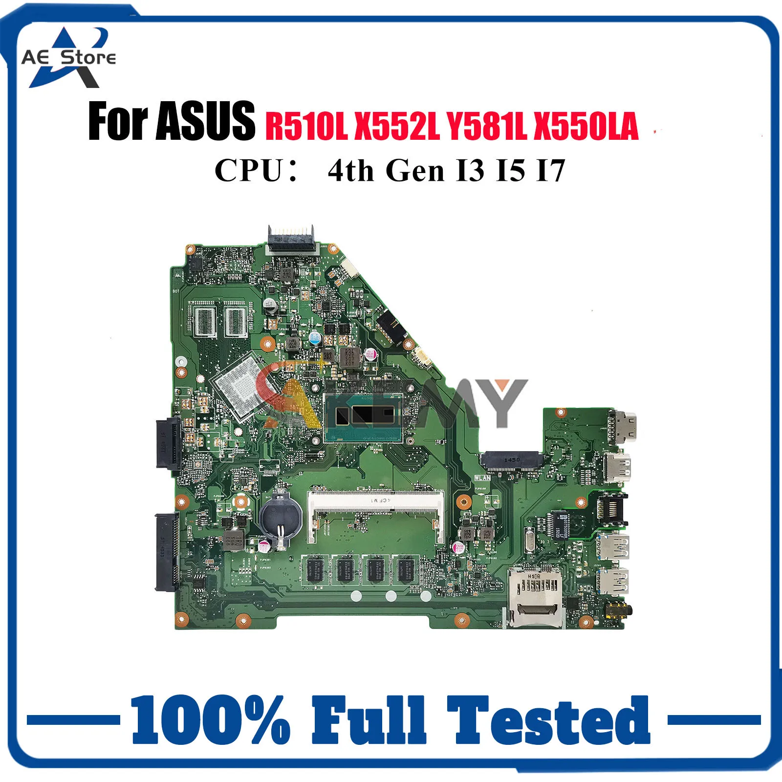 Placa base para ordenador portátil X550LA para ASUS VivoBook X550LB X550L Y581L X550LN X552L X550LD X550LC R510L con CPU I3 I5 I7