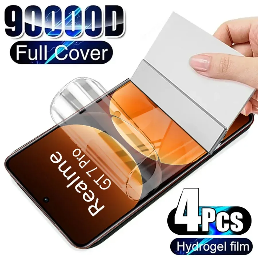 4 Uds película de hidrogel para Realme GT 7 Pro 6T ENO 6 5 SE 3T Neo 3 2 Protector de pantalla para Realme C63 C67 C53 C55 C51 C30 C25 C20 película - imagen 2