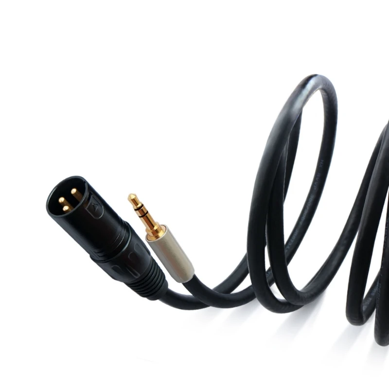 Adaptador de Cable balanceado XLR a 3,5mm, Cable auxiliar XLR macho chapado en oro a Mini-Jack de 1/8 pulgadas - imagen 5