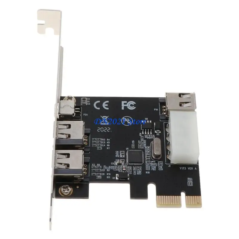 F3KE PCI-E 1X IEEE 1394A 4 Puerto (3+1) Adaptador tarjeta Firewire 6-4 PIN Cable para PC escritorio - imagen 5