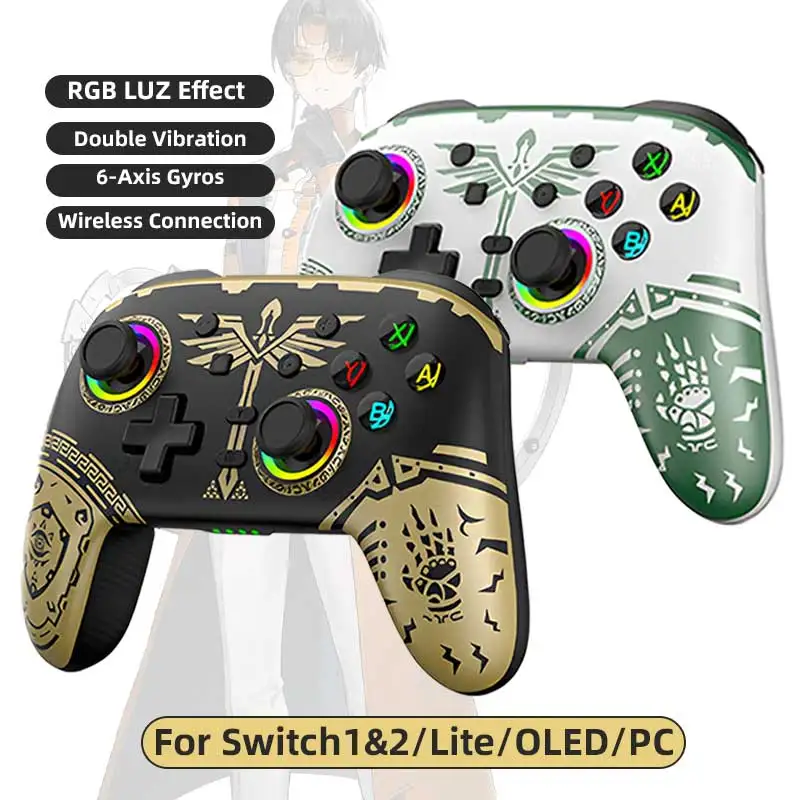 Controlador de juego actualizado 2025 para Switch & Switch2 Pro Gamepad Elite controlador BT inalámbrico para PC/Steam Deck con Joystick de 6 ejes - imagen 3