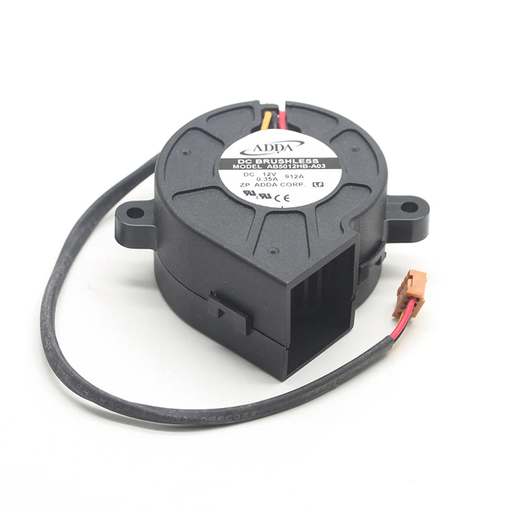 PARA ADDA AB5012HB-A03 50x50x25mm DC 12V 0.35A ventilador de refrigeración de proyector de doble rodamiento de bolas de 3 cables - imagen 3