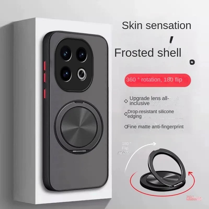 Para vivo iqoo 15 13 neo10 global z10 turbo Funda soporte magnético Funda trasera transparente para iqoo15 Funda de parachoques a prueba de golpes