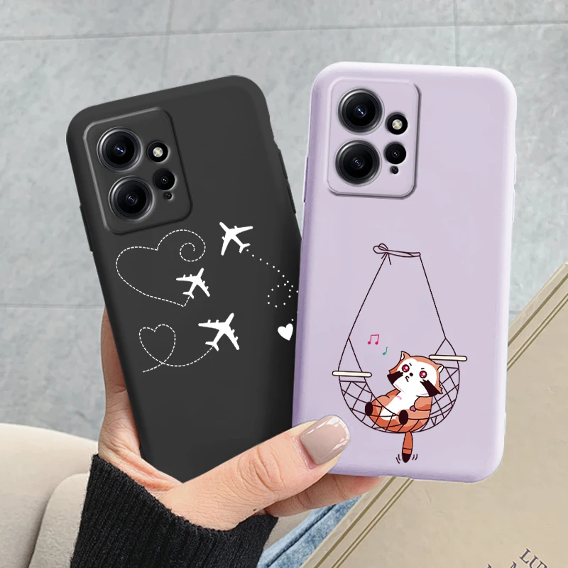 Funda de flores para Redmi Note 13 4G, funda de teléfono con dibujos de búho, bonito corazón, Fundas de silicona suave para Redmi Note 13 5G - imagen 3