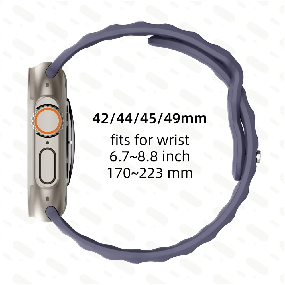 Correa para Apple Watch band 46MM 42MM Ultra 49mm 45-41mm 40mm 44mm pulsera deportiva transpirable de silicona iWatch Series 10 8 7 6 SE 5 - imagen 5