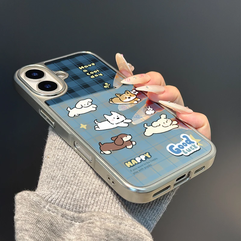 Tiene un día genial cachorro funda de teléfono para iPhone11/12/13/14/15/16/17 Pro Max AIR PLUS epoxi TPU anticaída - imagen 3