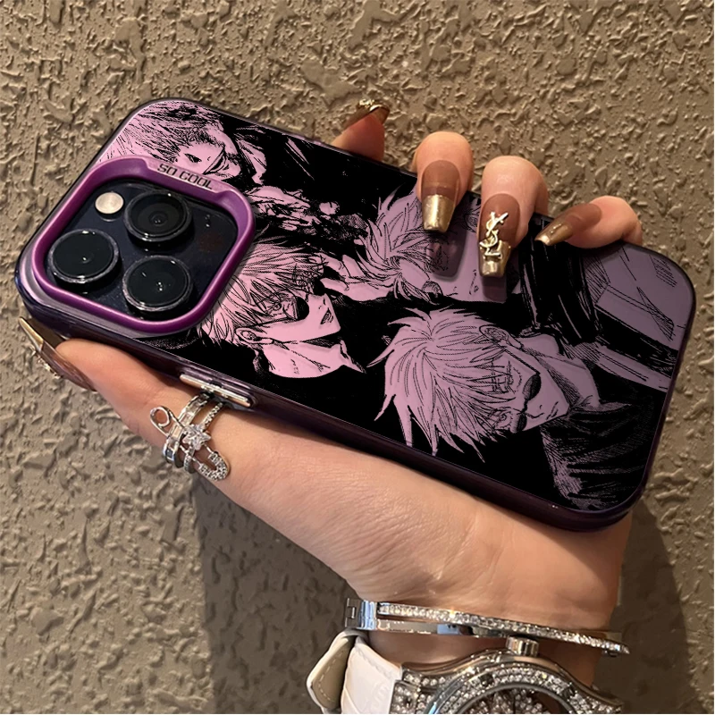 Cool Anime Gojo Satoru funda de teléfono para iPhone 17 Air 16 15 11 12 14 13 Pro Max XS X XR Plus 8 7 SE 2020 contraportada a prueba de golpes - imagen 4