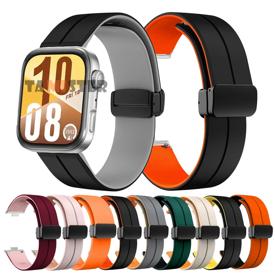 Correa de reloj de silicona con hebilla magnética para Huawei Watch Fit 4 Pro, Correa de repuesto, accesorios para Huawei Fit 3