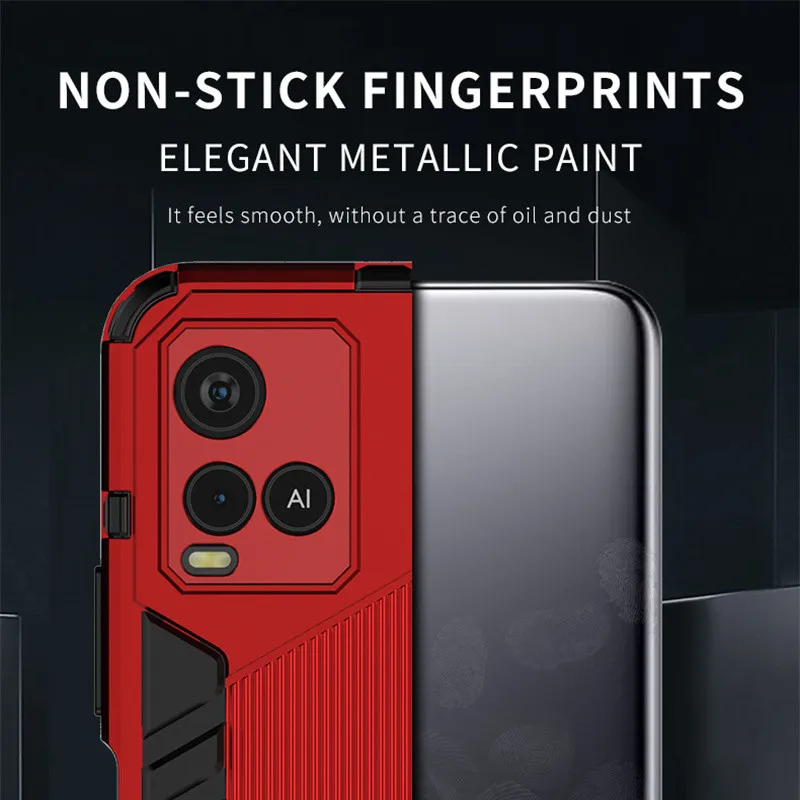 Funda trasera a prueba de golpes para Vivo Y33S, carcasa con soporte de parachoques para teléfono, Y33S Y 33 S - imagen 4