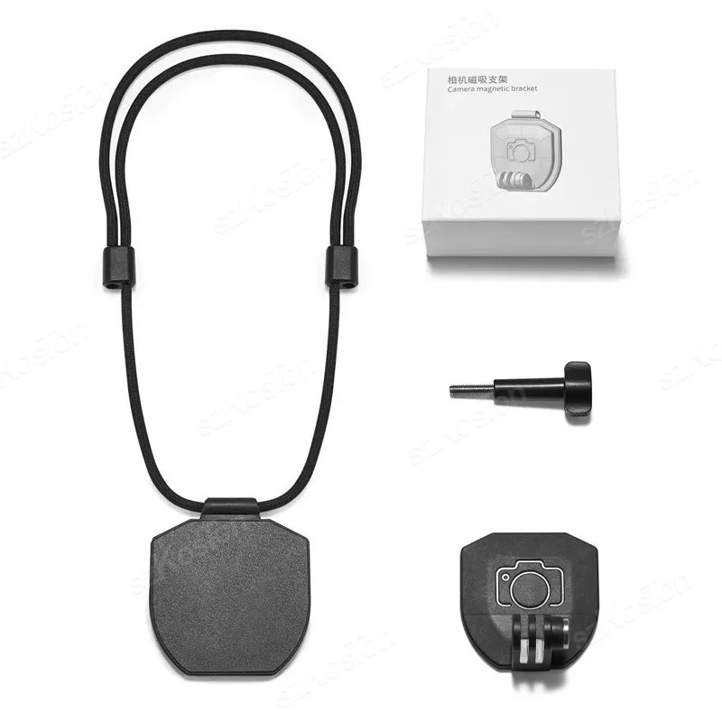 Correa magnética para el cuello, soporte magnético para el pecho para cámara Insta360 X5 X4 Go 3s DJI Action 5 Pro GoPro 13 12 11 10 9 8 - imagen 2