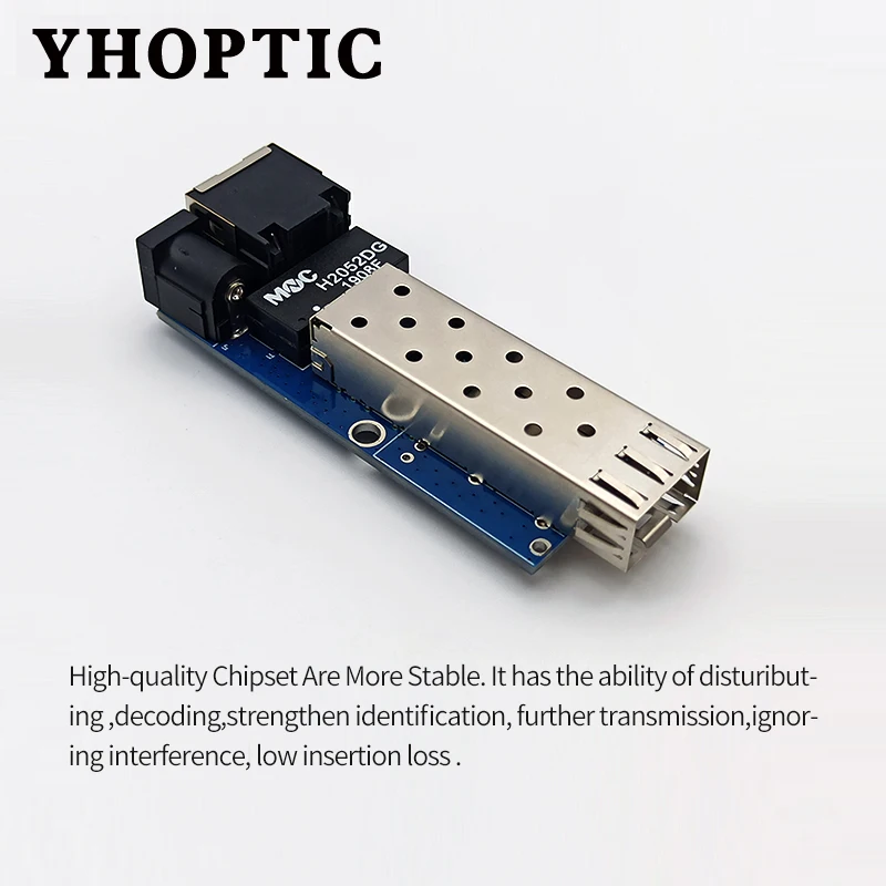 Mini placa PCBA con interruptor de fibra óptica de 1,25G, módulo transceptor SFP Gigabit/100Mbps integrado y puerto RJ45 - imagen 3