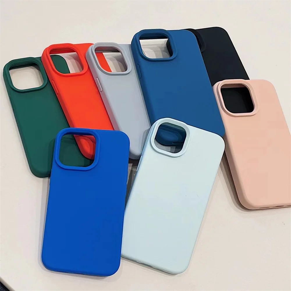 Funda de silicona líquida para iPhone 11 14 13 12 15 16 Pro Max fundas de teléfono para iPhone 13 12 Mini 7 8 Plus X XR XS cubierta a prueba de golpes - imagen 3