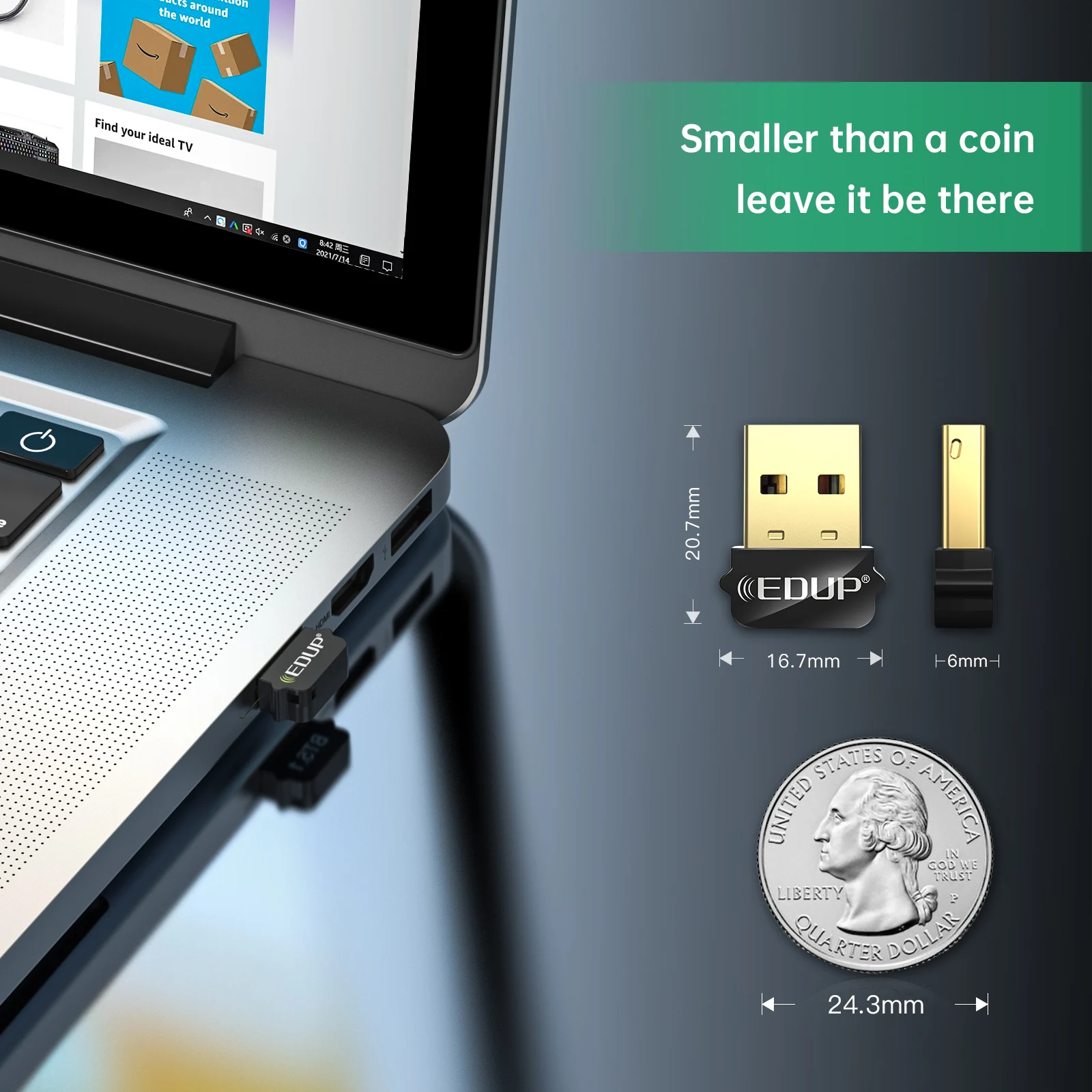 EDUP B3519S Bluetooth 5,1 de alta velocidad, gran compatibilidad, velocidad de transmisión estable, larga distancia de recepción para Windows 10/11 - imagen 4