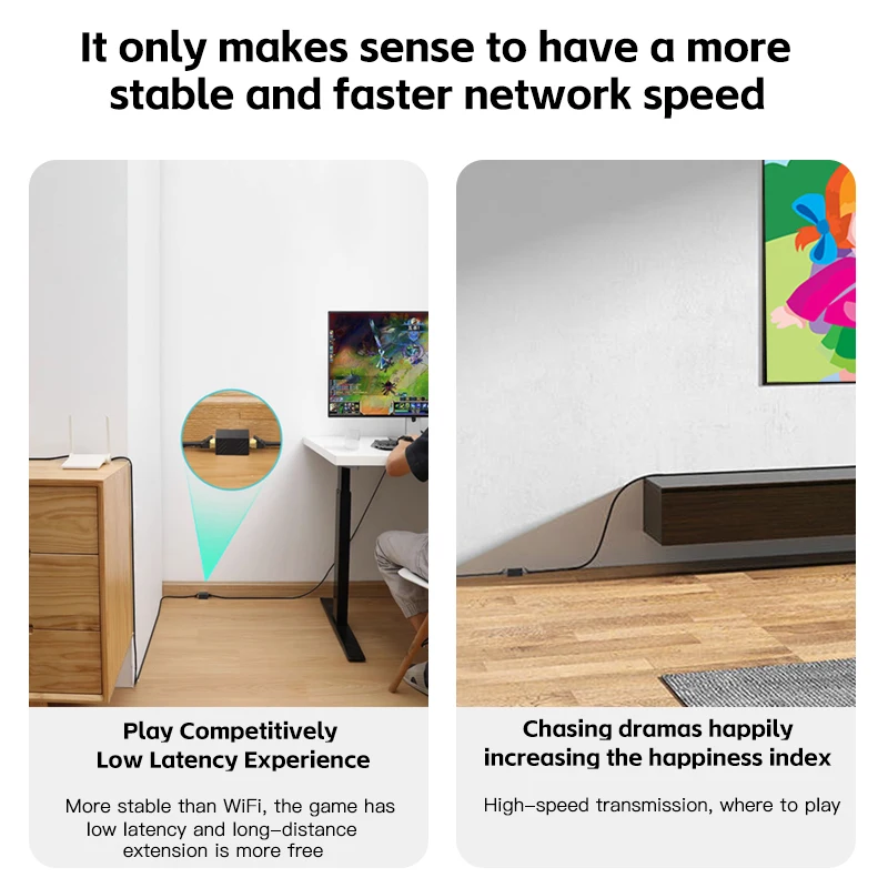 Conector RJ45 Cat7/6 de 1 a 1, adaptador Ethernet, acoplador de interfaz Gigabit, extensor de Cable Ethernet RJ45, convertidor de extensión - imagen 5