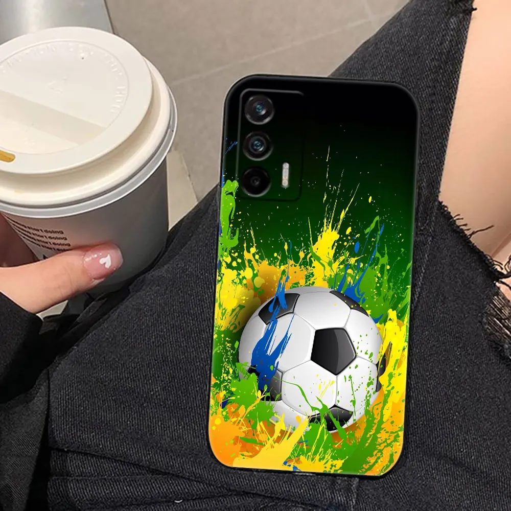 Funda de teléfono personalizada con balón de fútbol de fuego para Realme C75 C65 C63 C55 C53 C35 C33 C30 C21Y C21 C20 C15 C11 GT NARZO 50 50I - imagen 5
