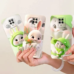 Para Xiaomi Redmi Note 9 Pro funda Note 9S lindo conejo cubierta de dibujos animados funda de teléfono de silicona suave para Redmi Note 9 Pro Max Note9 Shell
